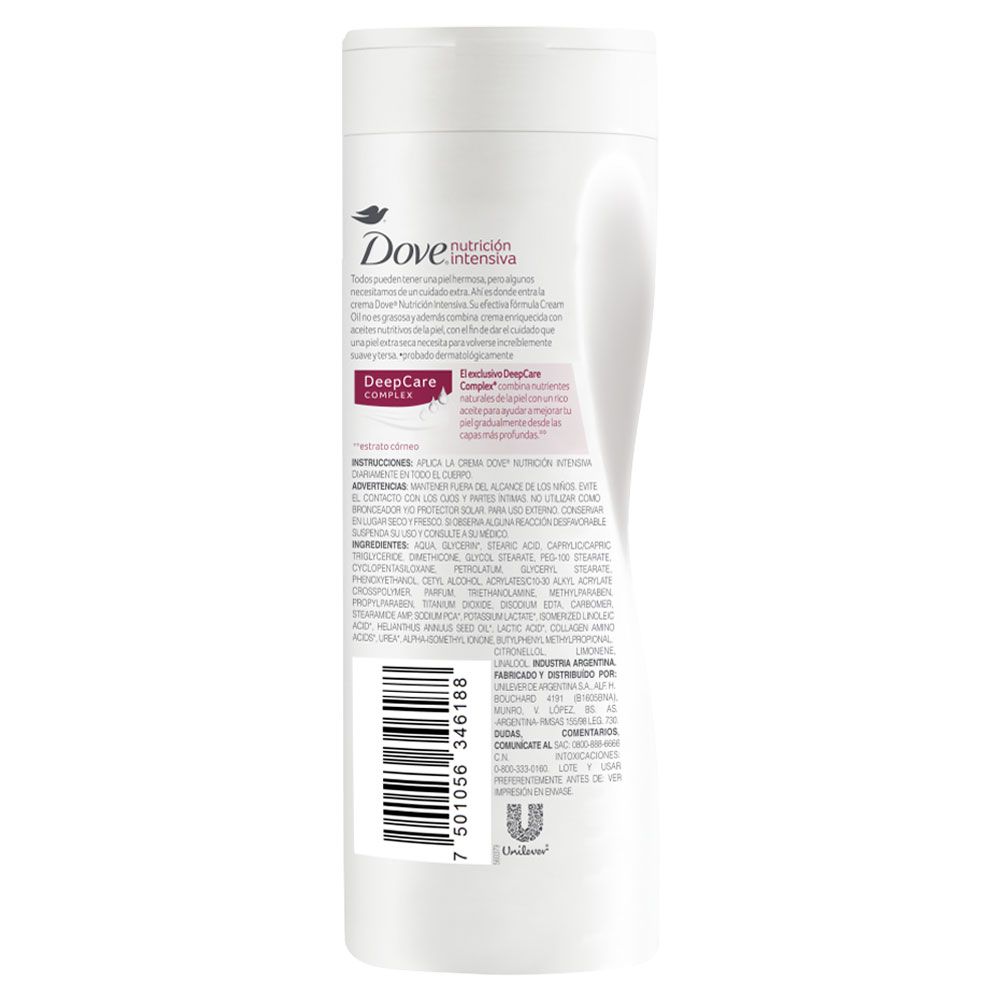 Dove Crema Corporal Nutrición Intensiva