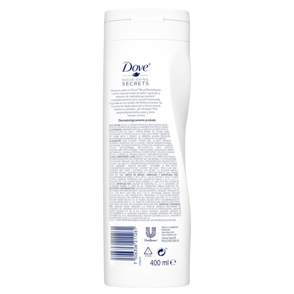 [ARCHIVADO] Dove Crema Corporal Ritual Revitalizante Palta