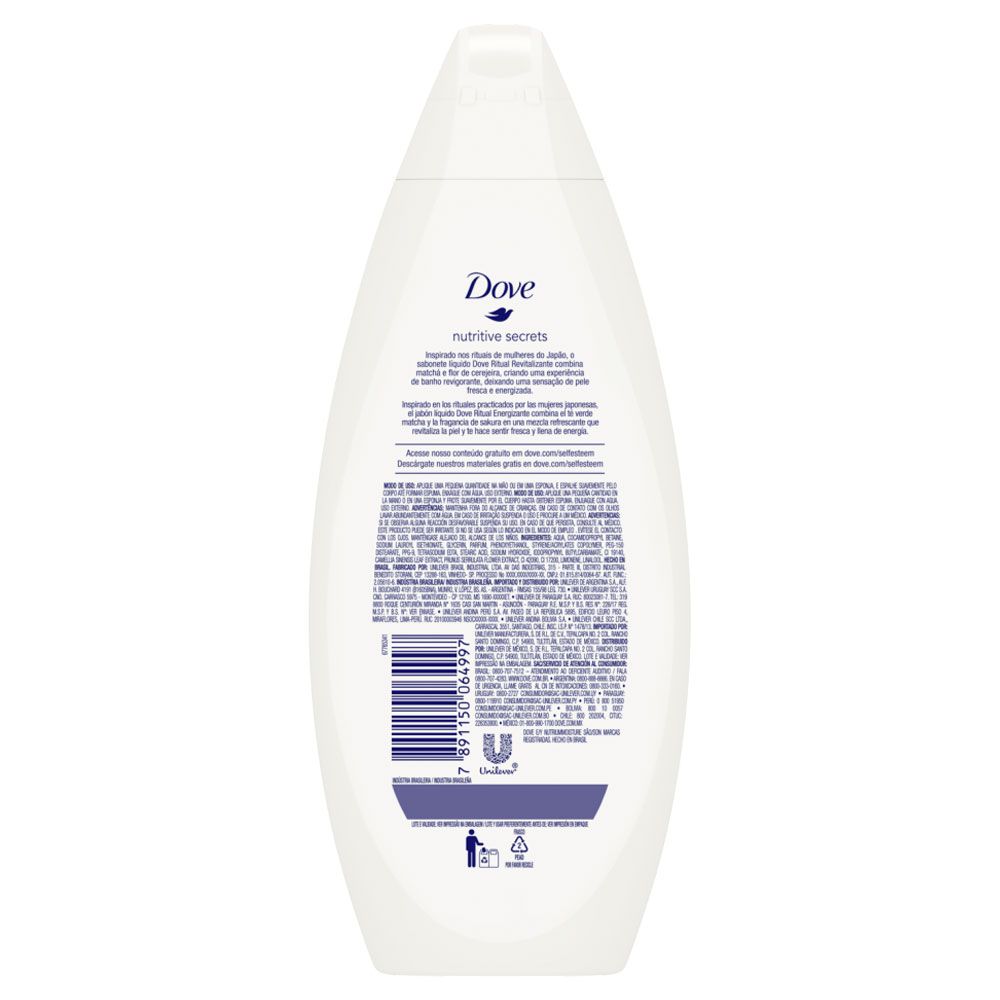 Dove Jabón Líquido Matcha Y Flor De Sakura