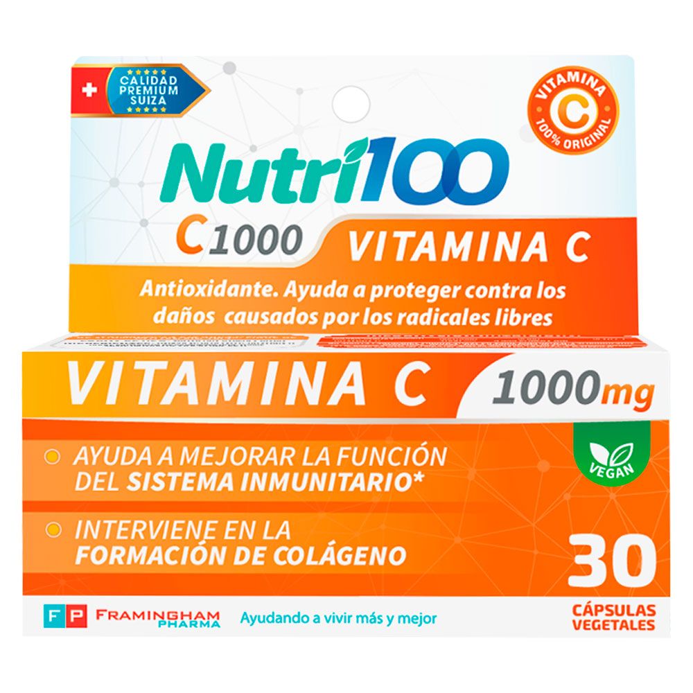 Nutri100 vitamina c 1000 alta pureza