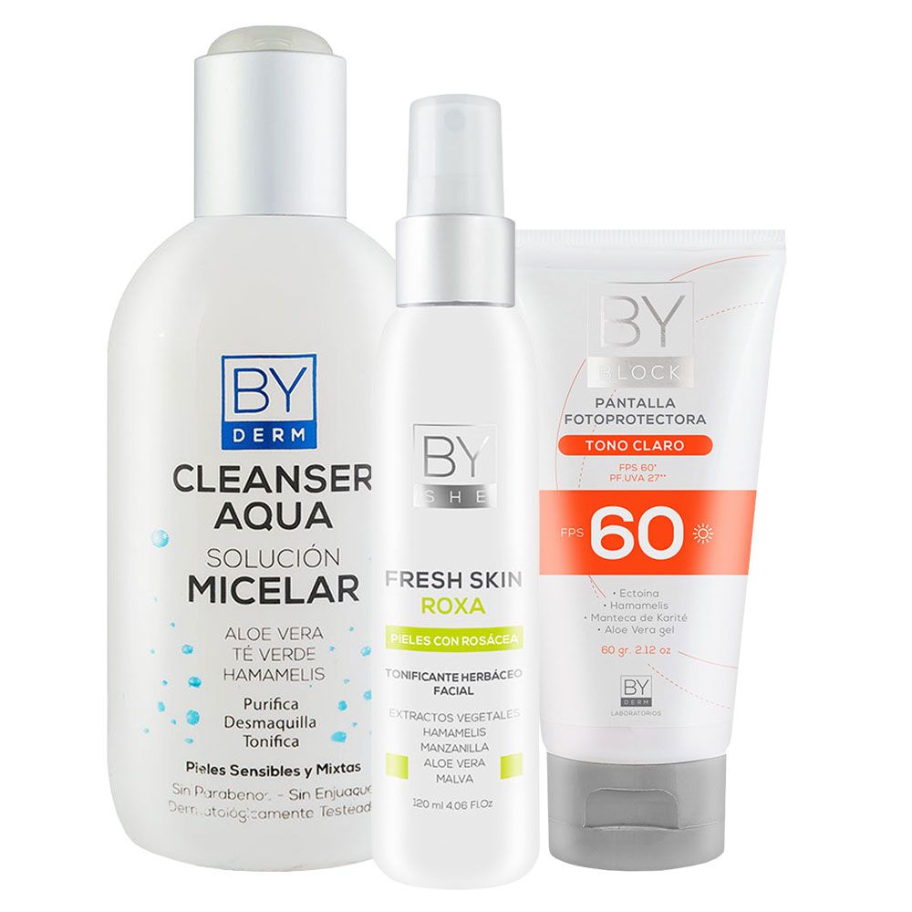By derm rutina completa para pieles con rosácea y sensibles