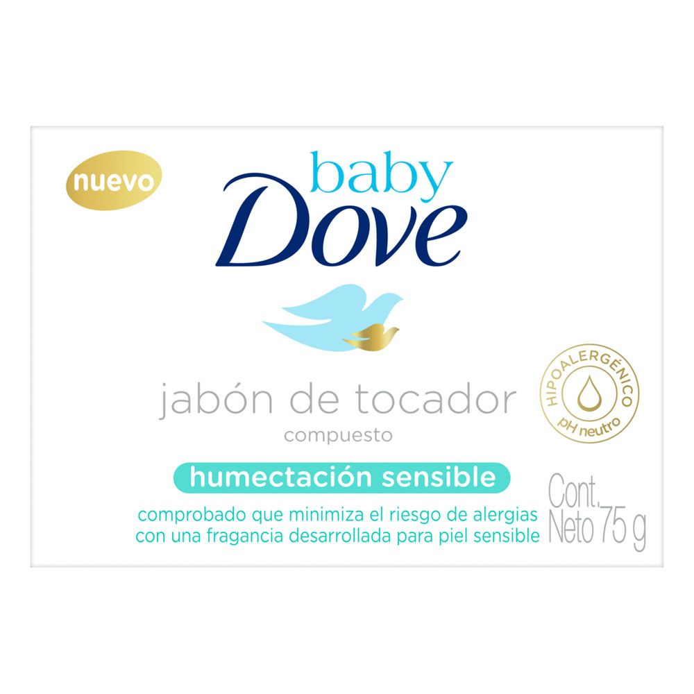 cuenca Bolsa embotellamiento Dove baby jabón de tocador en barra compuesto humectación sensible -  Farmacia Leloir - Tu farmacia online las 24hs