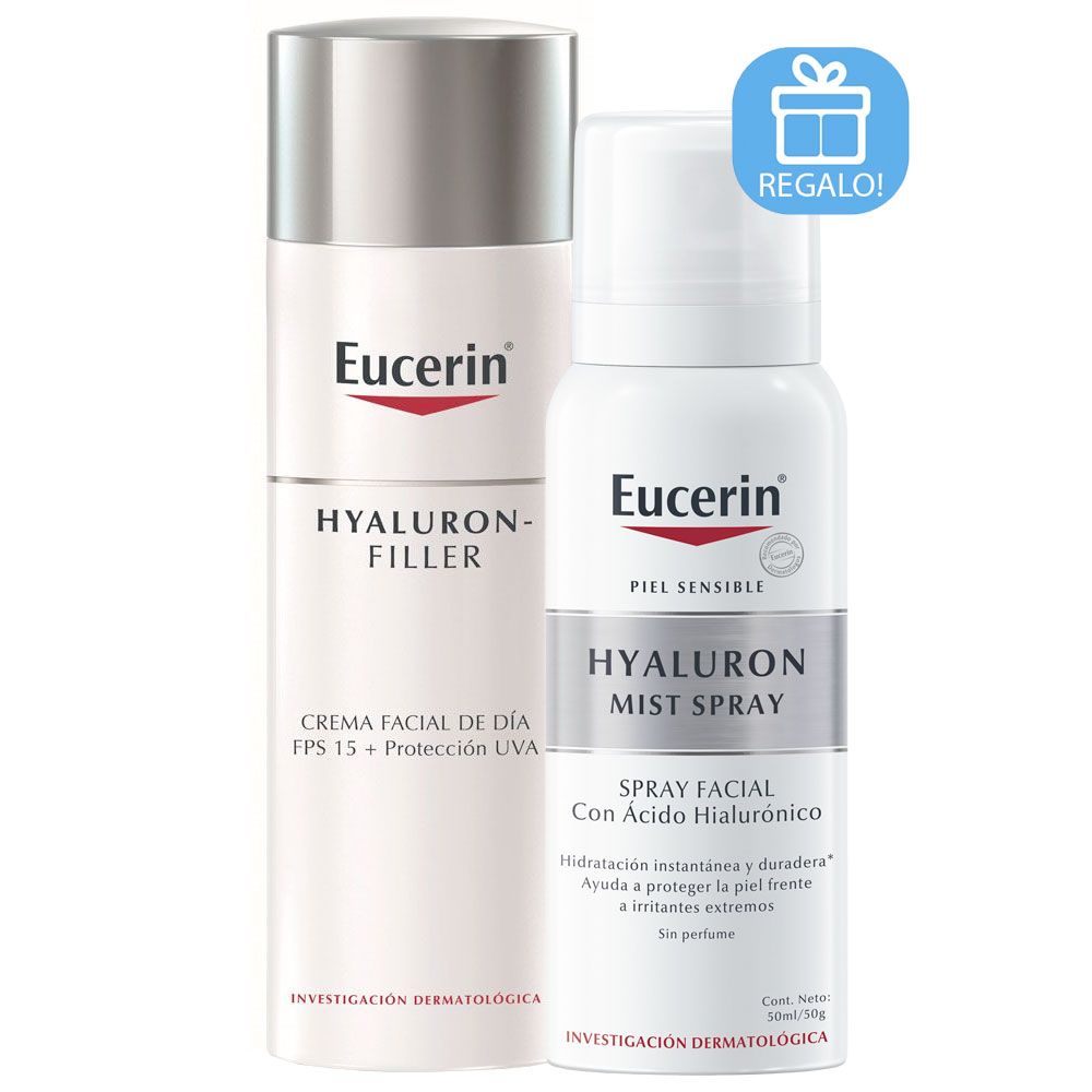 Eucerin hyaluron filler crema de día piel normal + regalo!