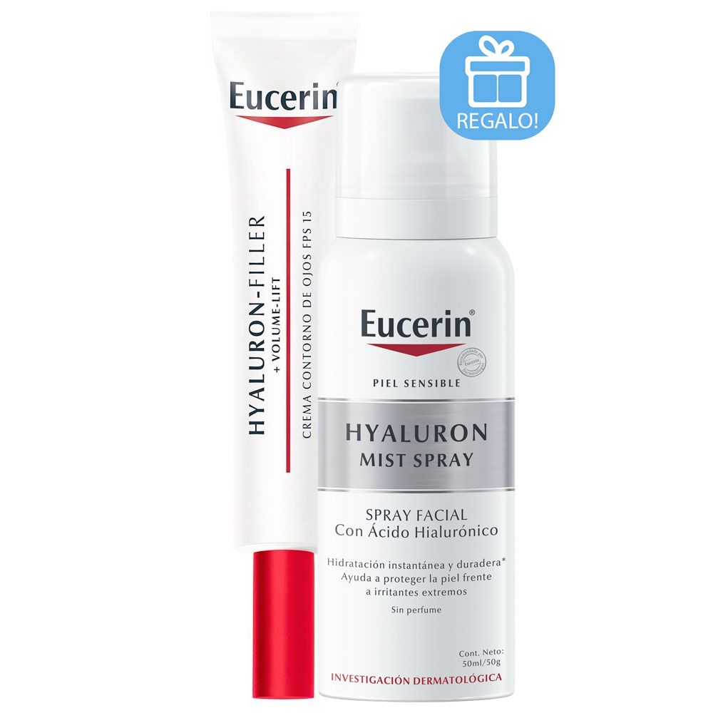 Eucerin hyaluron filler volume lift contorno ojos + regalo!