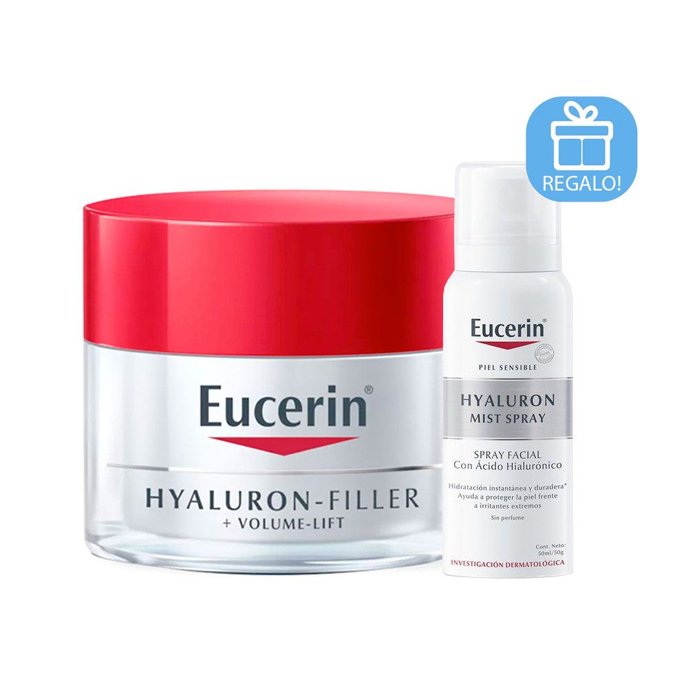 Eucerin hyaluron filler volume lift día mixta + regalo!
