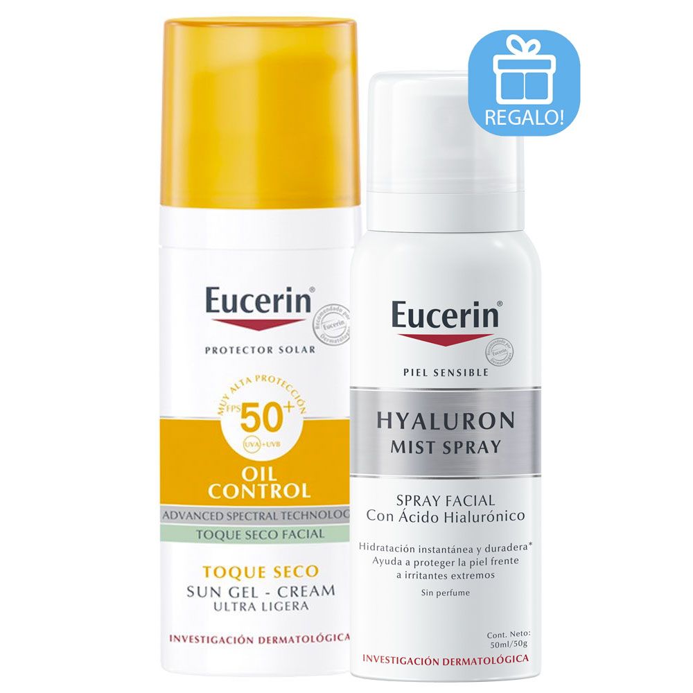 Eucerin sun fps50 sensitive oil control facial + regalo!