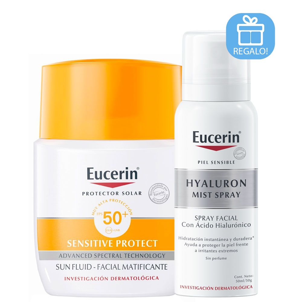 Eucerin sun fps50 sensitive protect matificante + regalo!