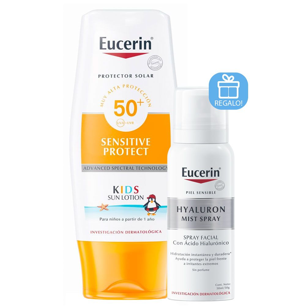 Eucerin sun fps50 sentitive protect lotion kids + regalo!