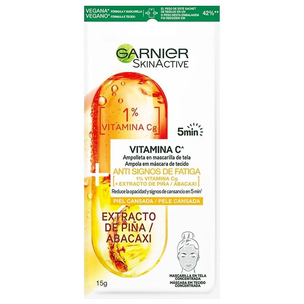 Garnier skin active ampolla en de tela con vitamina c y ananá para cansadas - Farmacia Leloir - Tu farmacia online las 24hs