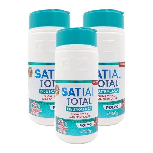 Pack 3 Satial Total Polvo Sugar Stop & Carb Controller