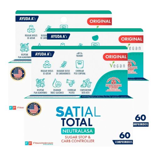 Pack 3 Satial Total Sugar Stop Carb Controller Comprimidos