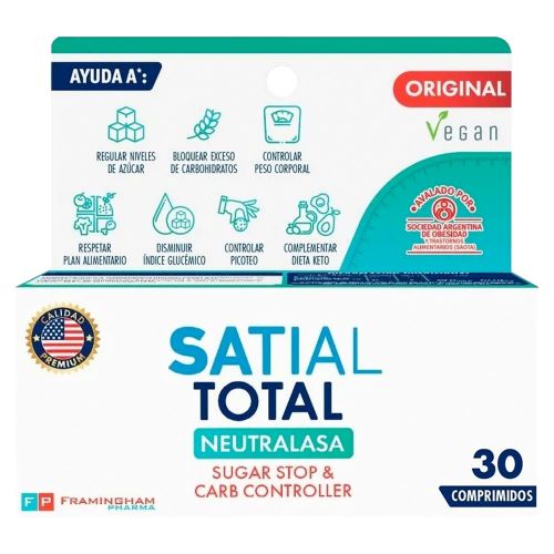 Satial Total Sugar Stop & Carb Controller Comprimidos