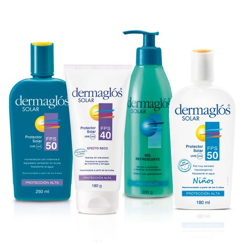 Dermaglós Solar Combo Protección Completa Alta Familiar