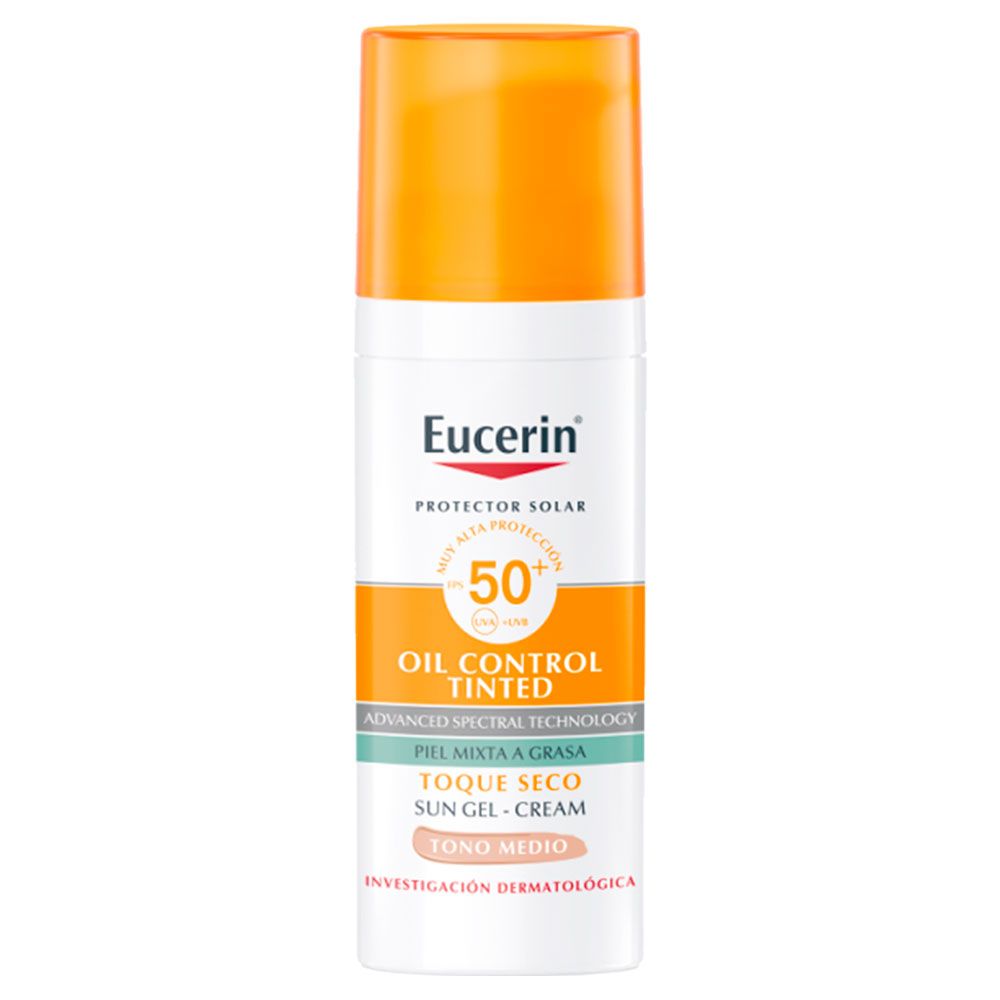 Eucerin sun fps50 oil control tinted toque seco