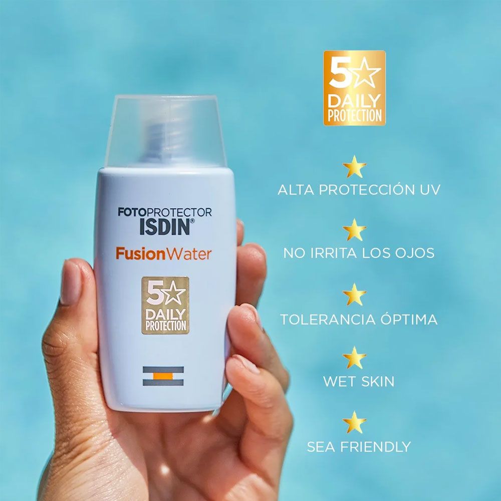 Fotoprotector isdin spf50+ fusion water 5 stars