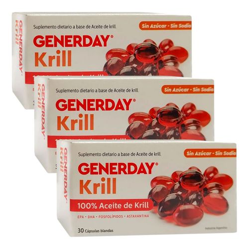 Pack 3 Generday Krill Suplemento Dietario