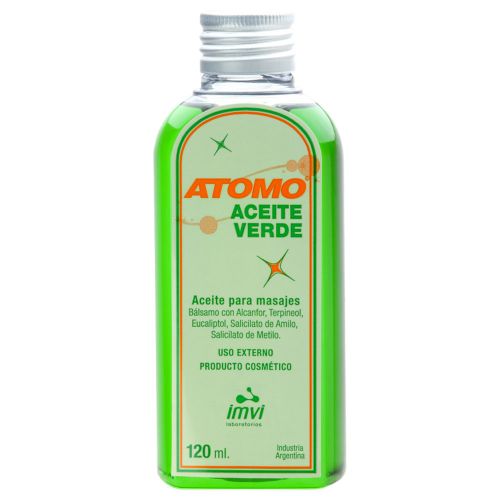 Atomo Aceite Verde Para Masajes