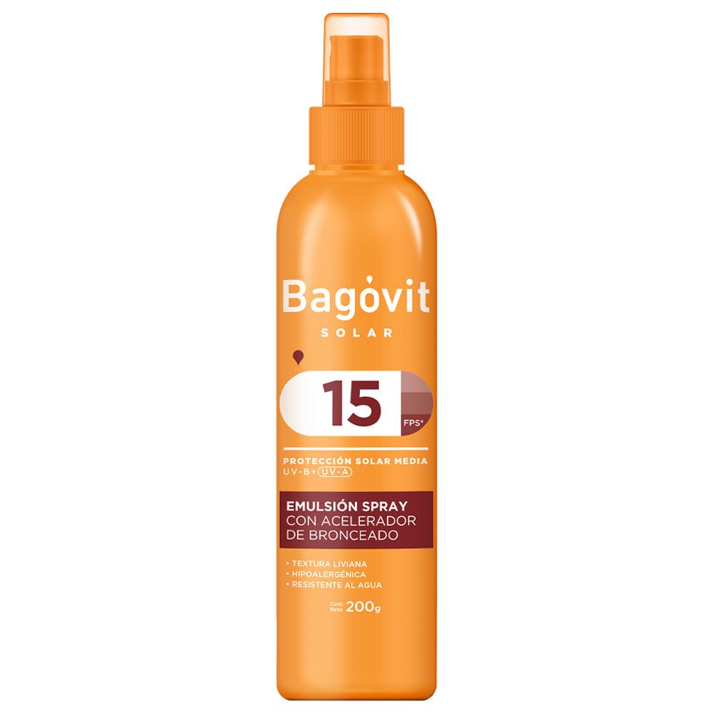 Bagóvit solar fps 15 spray con acelerador de bronceado