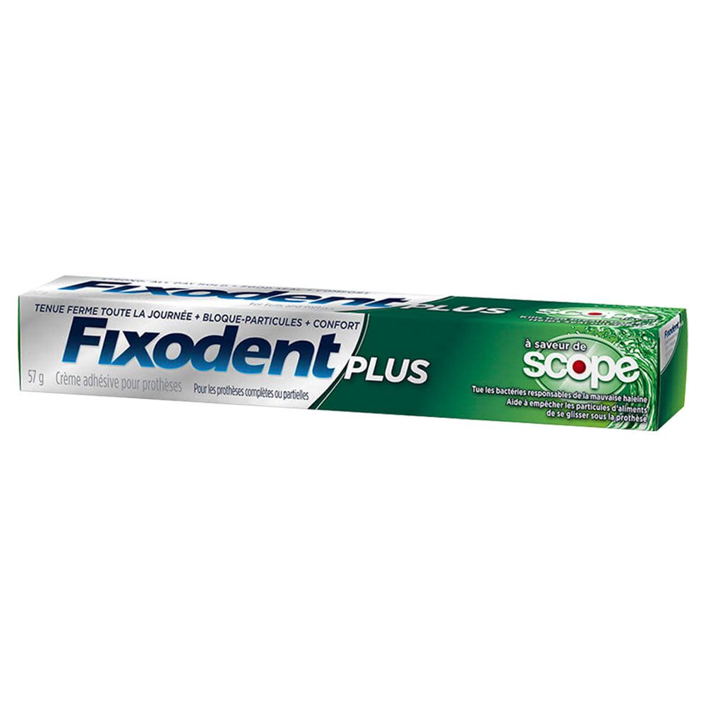 Fixodent plus adhesivo para prótesis dental crema menta