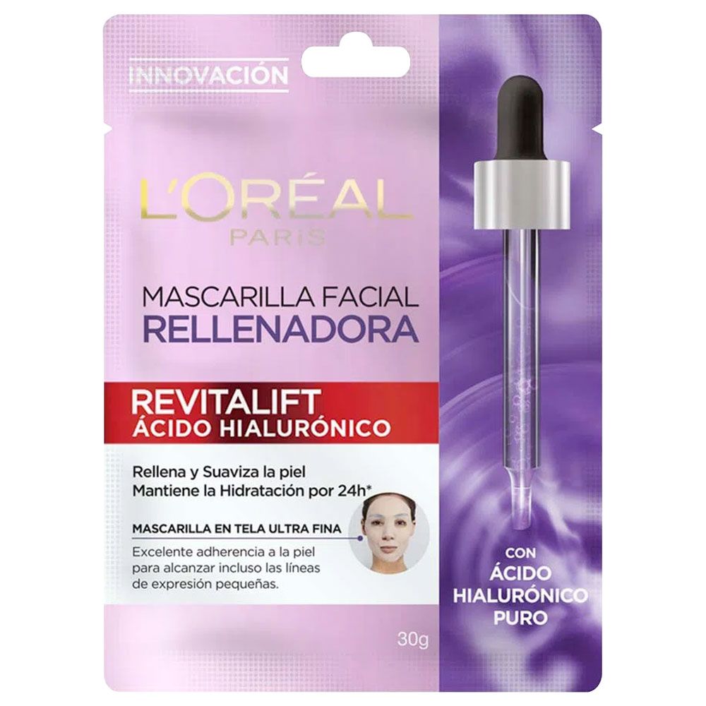 Loreal paris ácido hialurónico mascarilla en tela - Farmacia Leloir - Tu online las 24hs