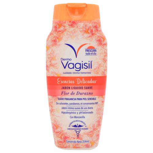 Dermo Vagisil Jabón Líquido Suave íntimo Durazno