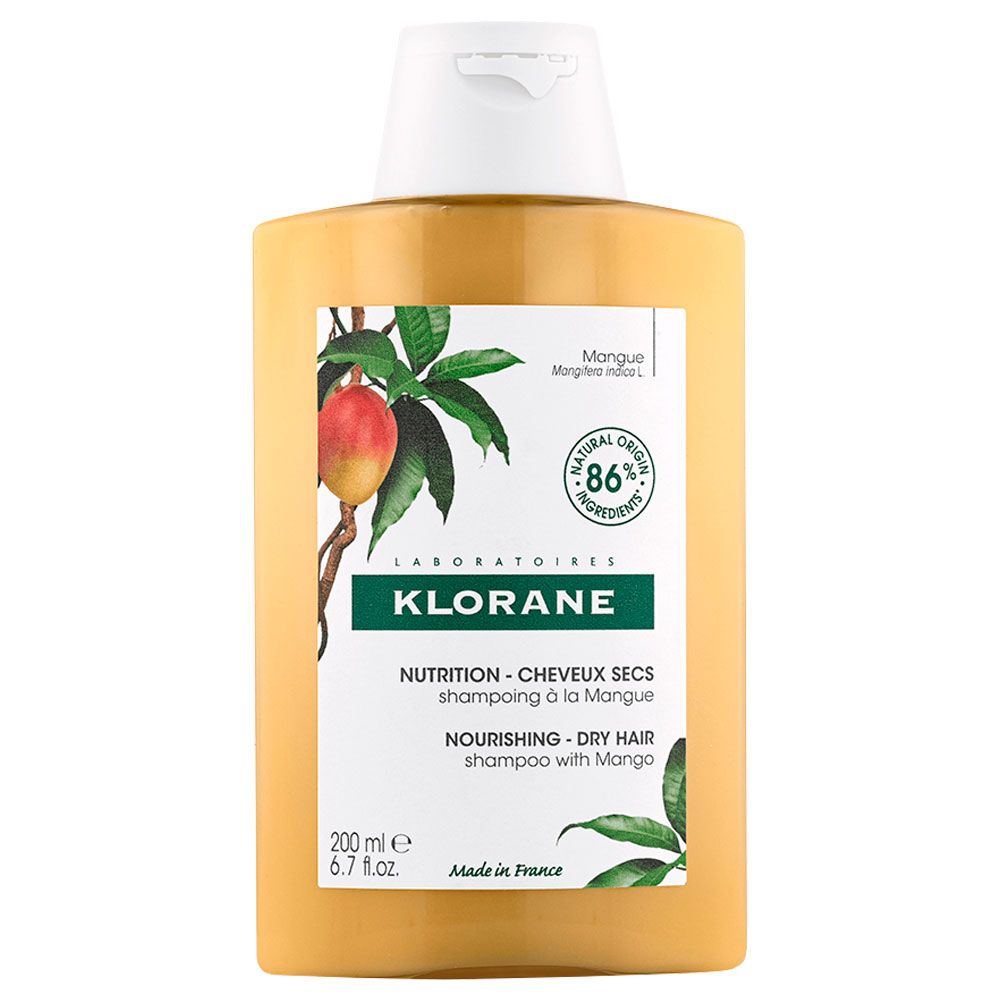 Klorane mango shampoo nutritivo para cabello seco deteriorado