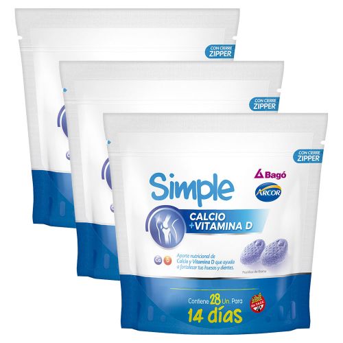 Pack Simple Calcio Vitamina D En Bolsas