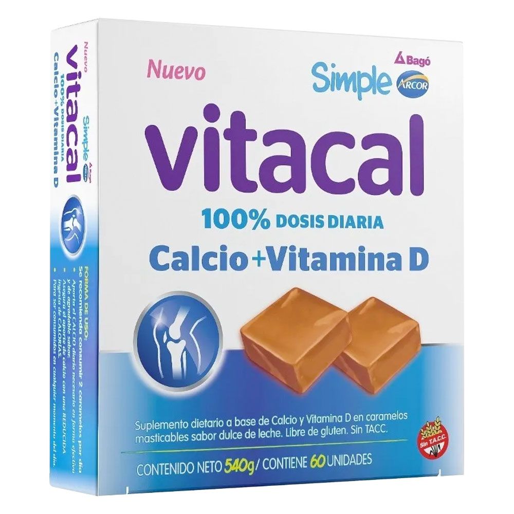 Simple vitacal calcio + vitamina d en caramelos