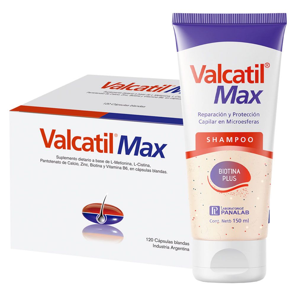 Valcatil max 120 caps + valcatil max shampoo 150ml