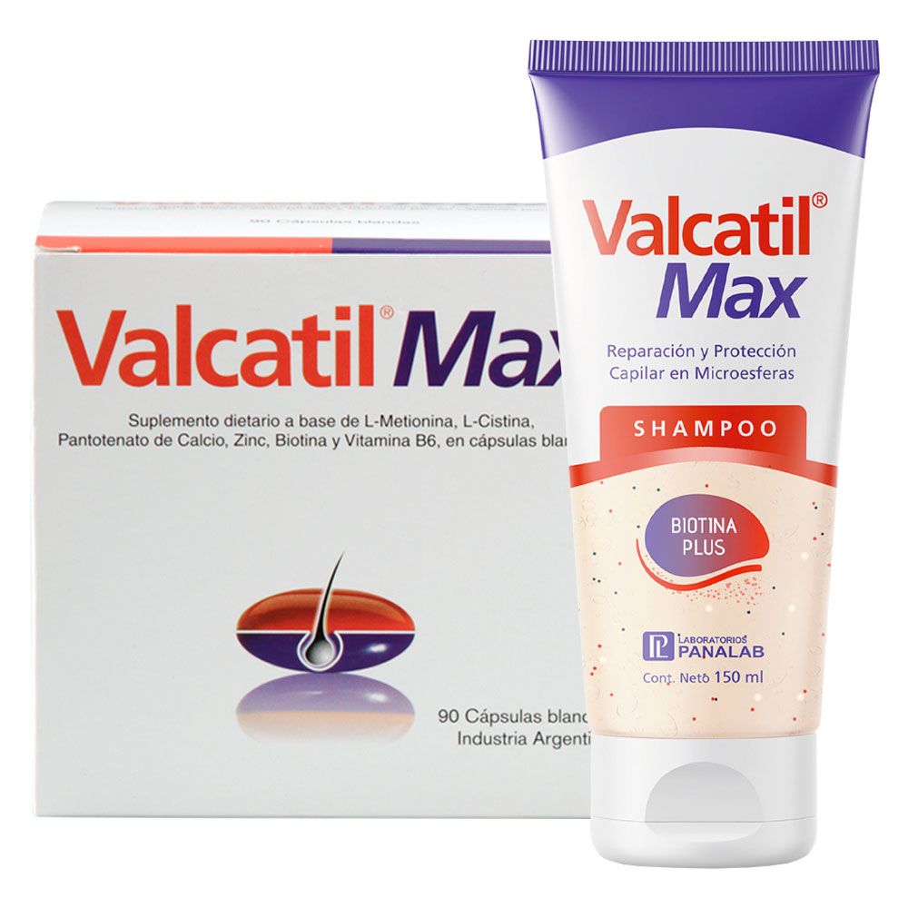 Valcatil max 90 caps + valcatil max shampoo 150ml