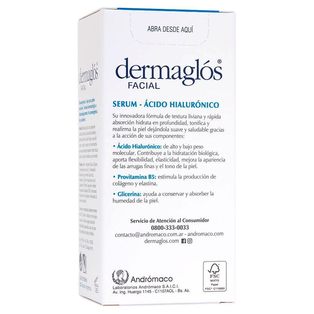 Dermaglós facial sérum ácido hialurónico