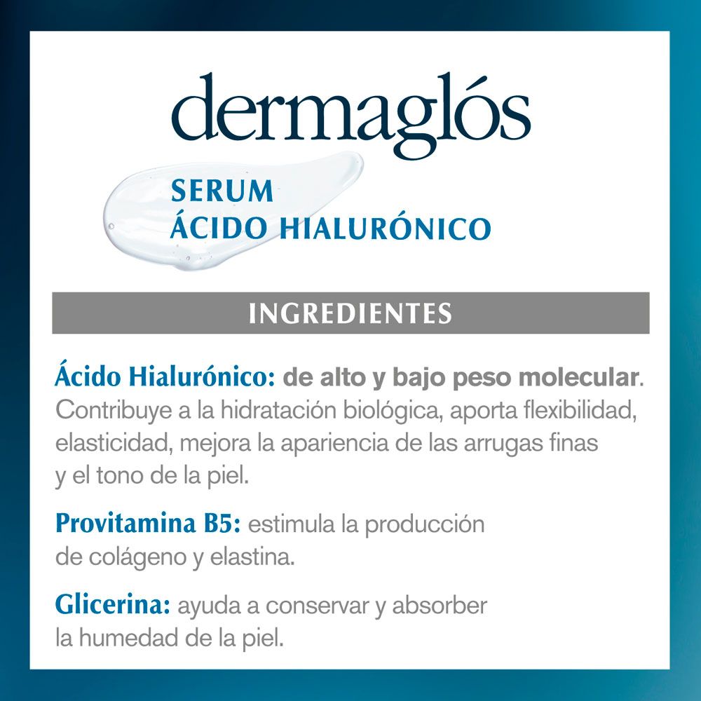 Dermaglós facial sérum ácido hialurónico