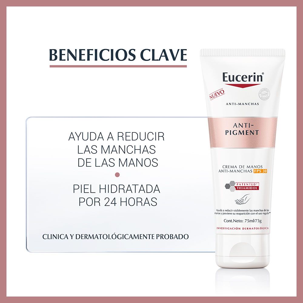 Eucerin anti-pigment crema de manos fps30