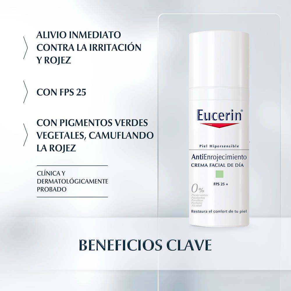 Eucerin antienrojecimiento día fps25 crema facial pieles con rosácea x 50ml - Farmacia Leloir - Tu farmacia online las