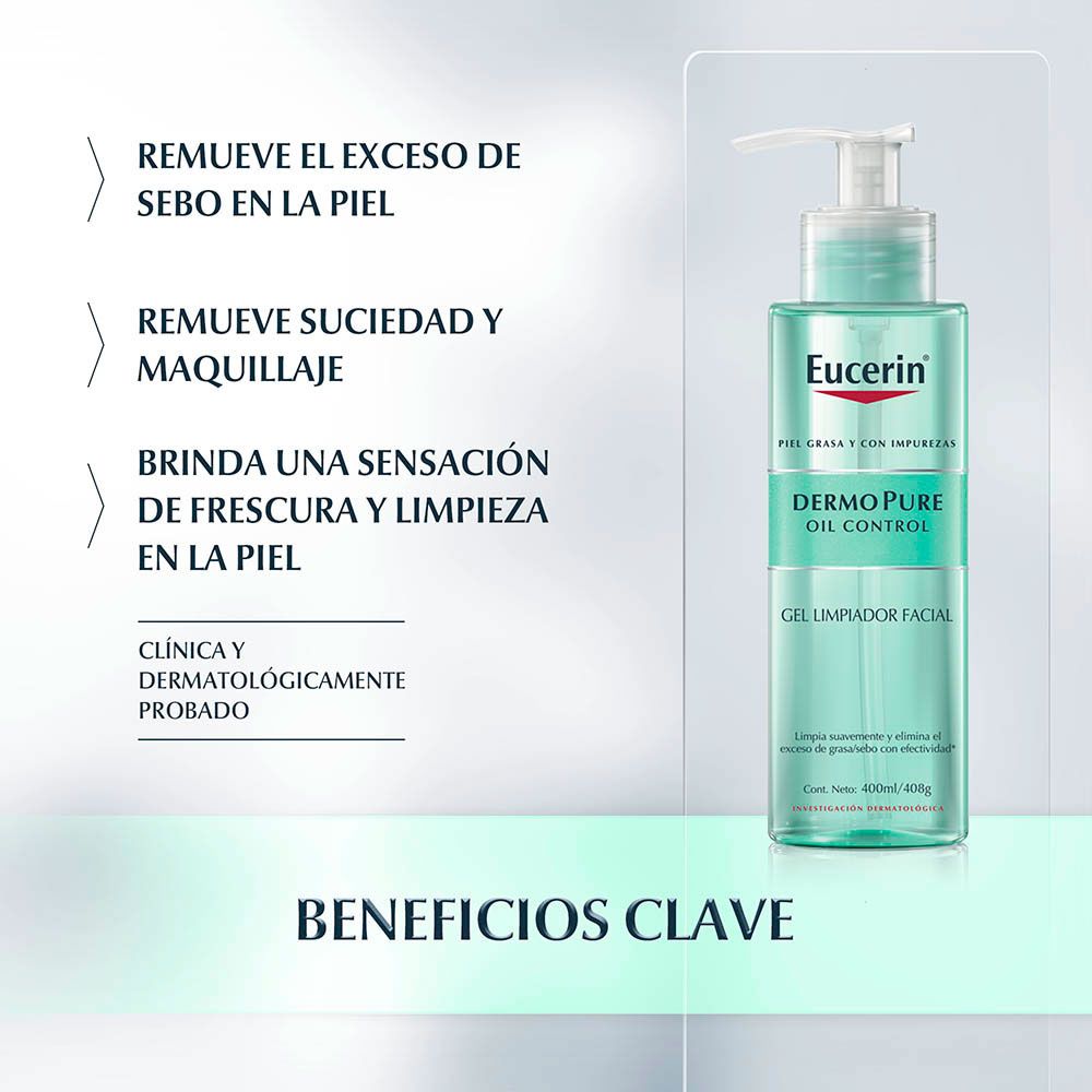 Eucerin dermopure oil control gel limpiador facial