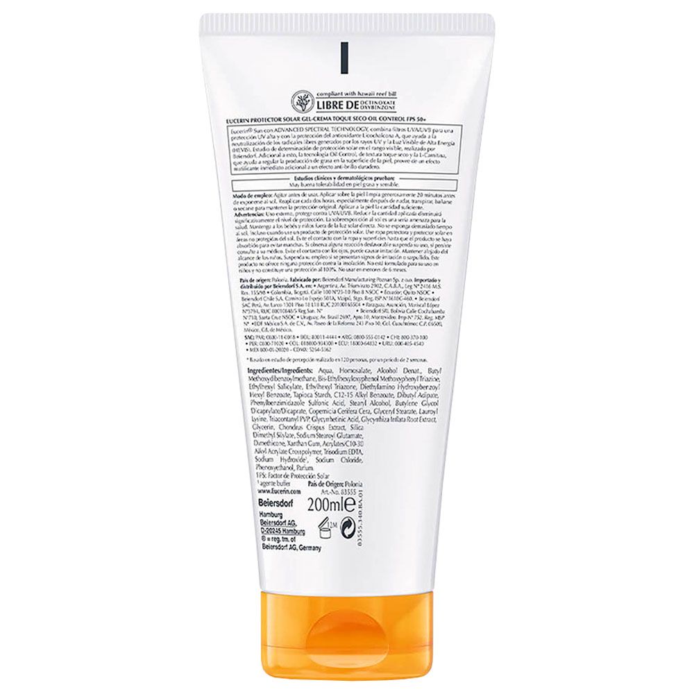 Eucerin sun fps50 oil control corporal