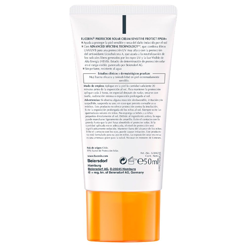 Eucerin sun fps50+ sensitive protect facial