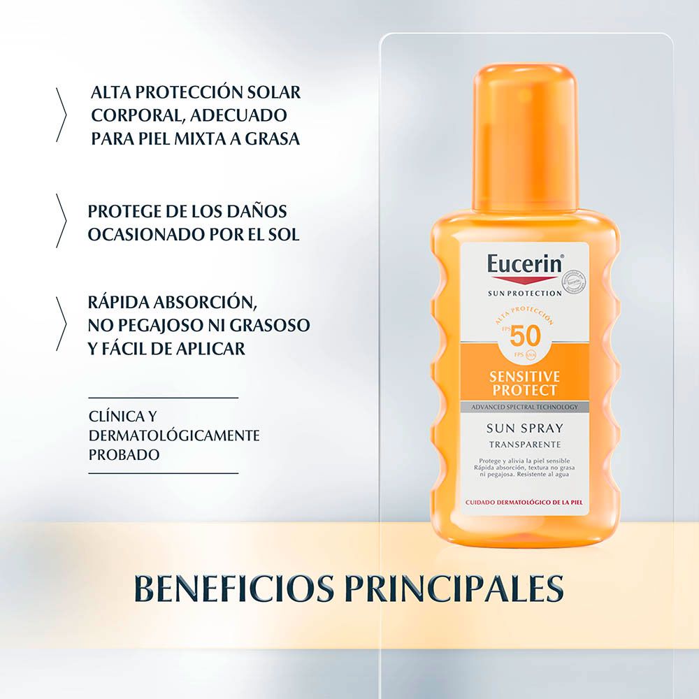 Eucerin sun fps50 spray transparente