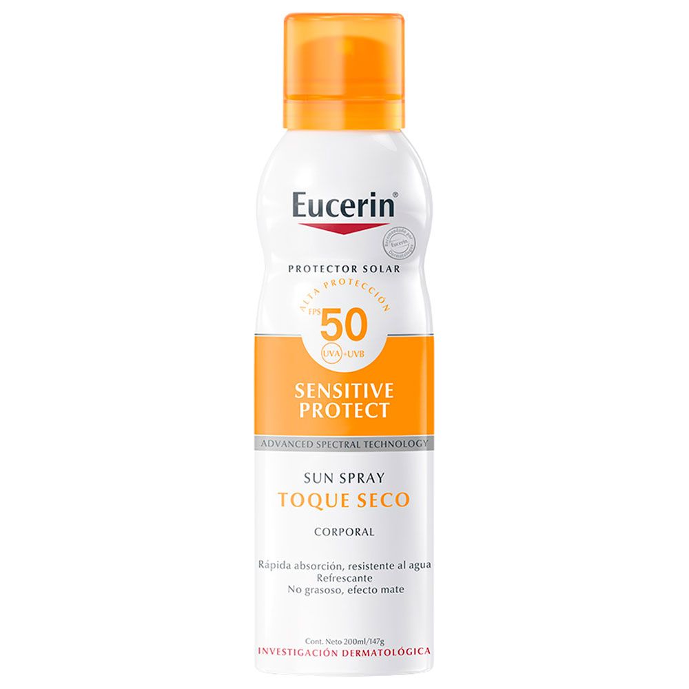 Eucerin sun fps50 spray transparente dry touch