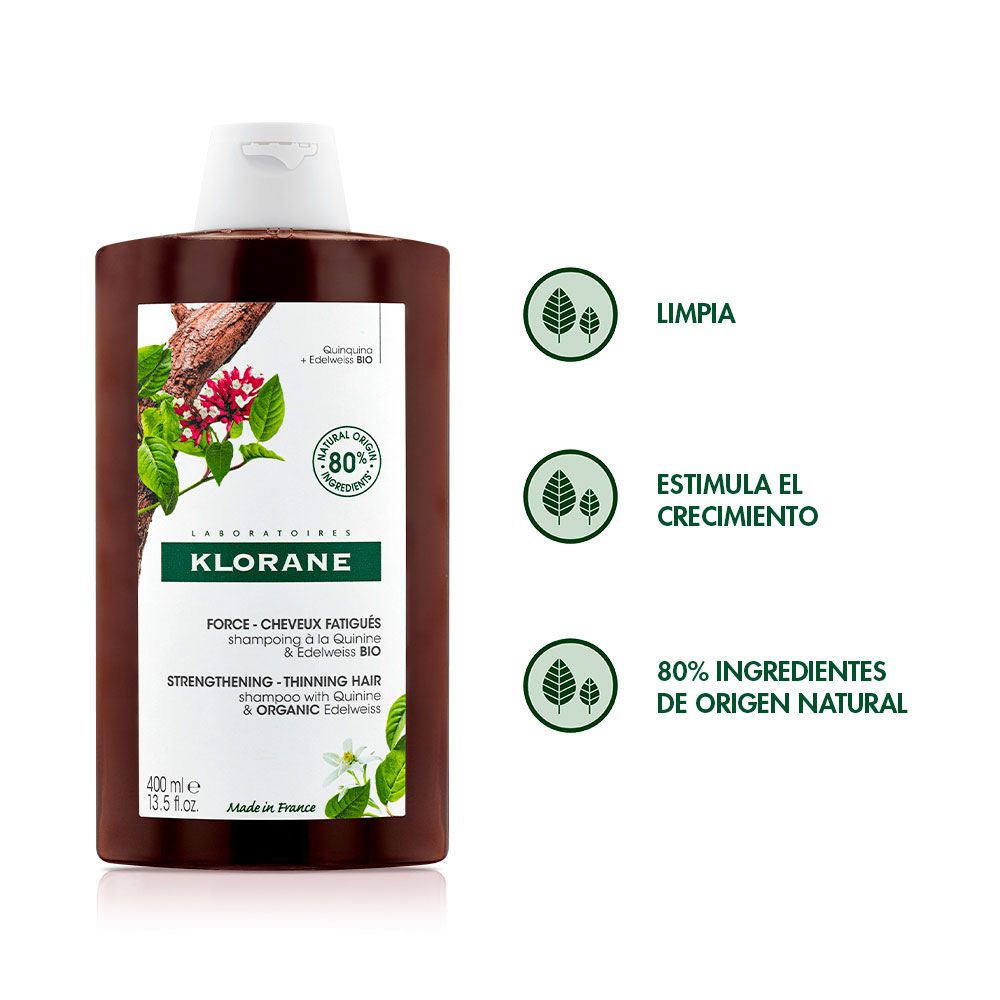 Klorane Quinina Shampoo Para La Caí­da Del Cabello