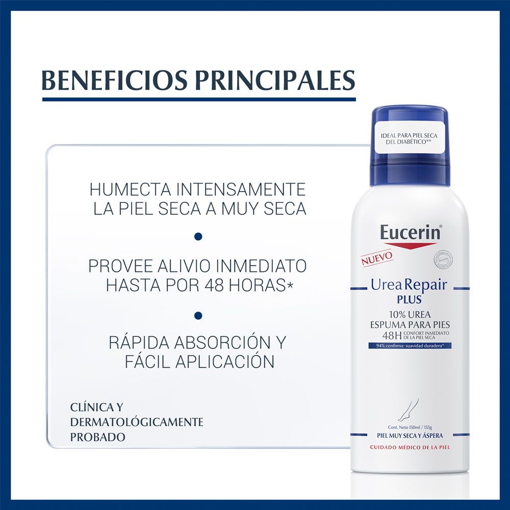 Eucerin urea repair plus espuma para pies