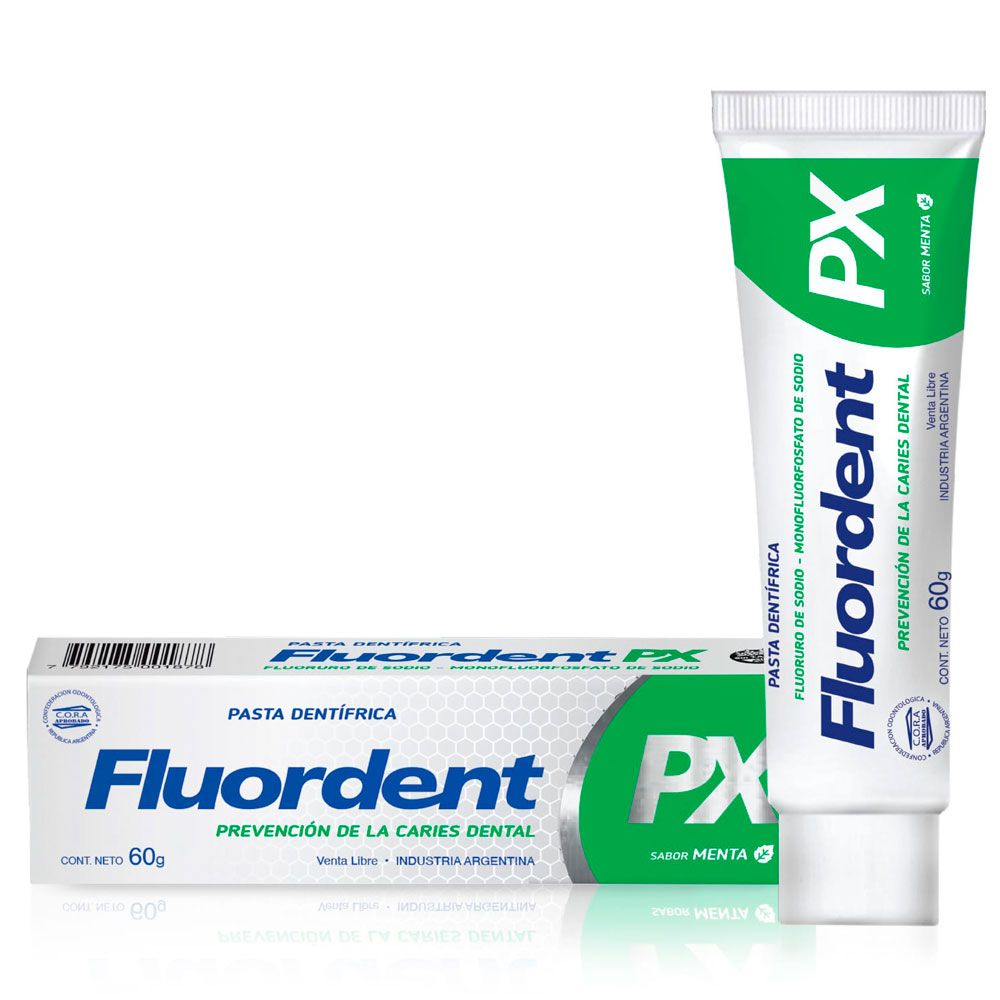 Fluordent px pasta dentí­frica prevención de caries dental