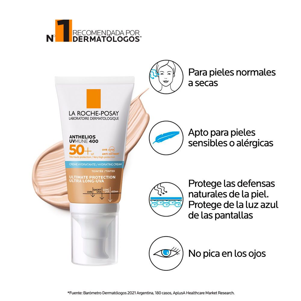 La roche-posay anthelios fps50 crema hidratante color