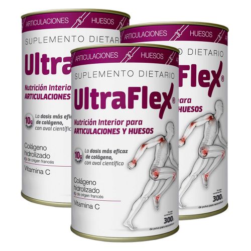 Pack 3 Ultraflex Colágeno Hidrolizado En Polvo