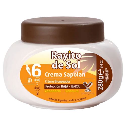 Rayito De Sol Crema Sapolan Con Zanahoria Fps6