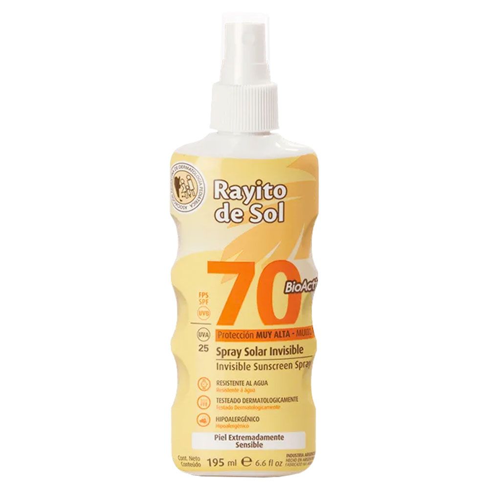 Rayito De Sol Protector Solar Fps70 Spray Invisible