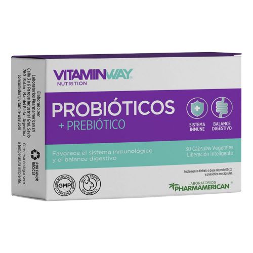 Vitamin Way Probióticos + Prebiótico Cápsulas