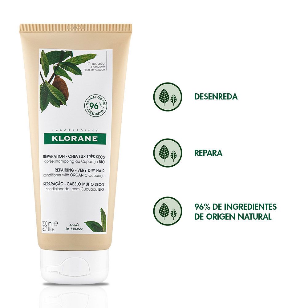 Klorane cupuaçú bio acondicionador cabellos secos
