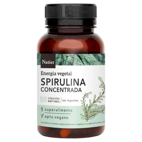 Natier Spirulina Concentrada Proteí­na Vegetal Cápsulas