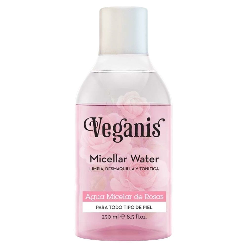 Veganis agua micelar de rosas